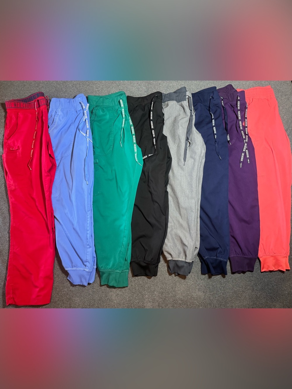 Bundle of 8 Med Couture Scrub Bottoms